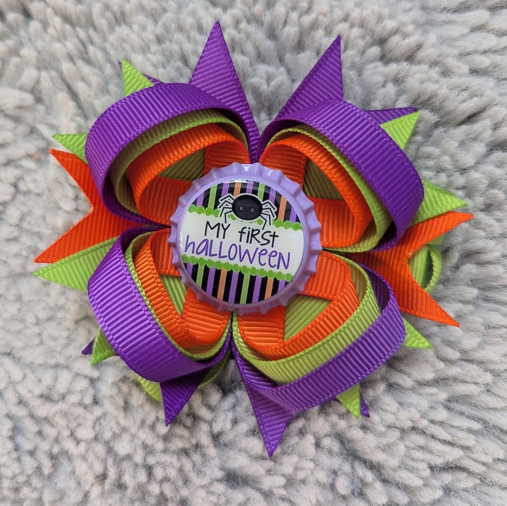 My First Halloween Boutique Hair Bow Clip